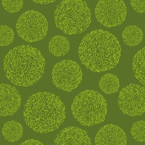Green Pomifera lace spheres - 2x