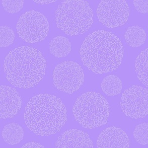 Lavender Pomifera lace spheres -  2x