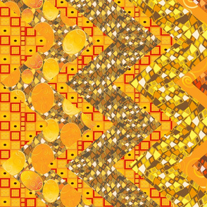 Klimtesque cheater zig zag quilt 1