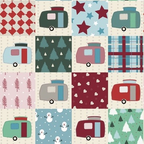 Vintage Caravan winter patchwork
