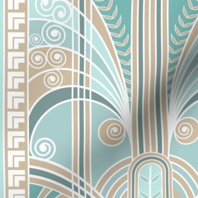 teal art deco normal scale