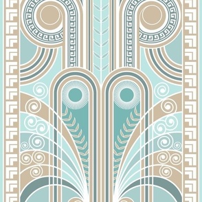 teal art deco normal scale