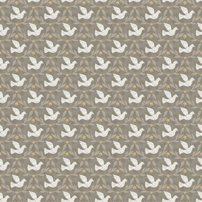 Christmas Doves in Neutral Colors - Small Scale