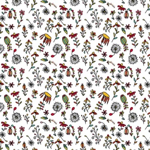 Ditsy Colorful Floral Pattern 