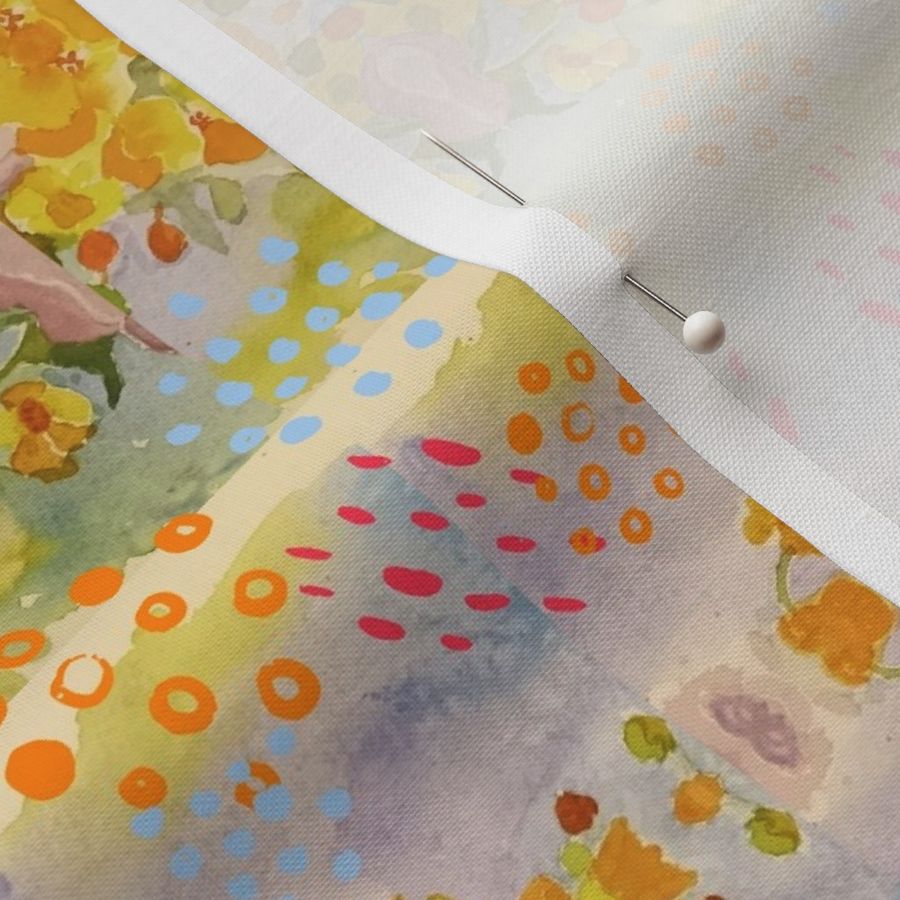 Fall Flowers Mirrored Fabric | Spoonflower