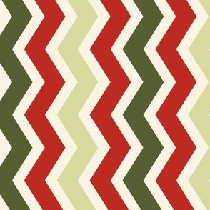 Christmas Wide Chevron - Ivory - Rotated