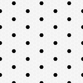 black gray hexagon tiles