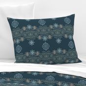 Moroccan floral blue green