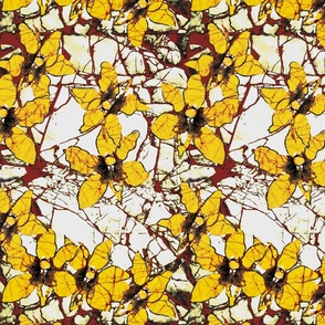 Batik yellow orchids