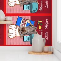 Yorkie tea towel cut and sew pattern