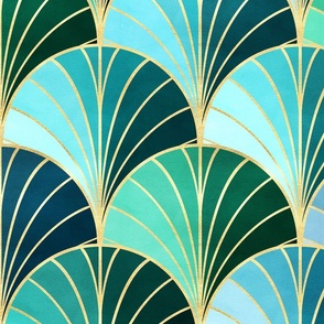 Ocean Inspired Art Deco Scales