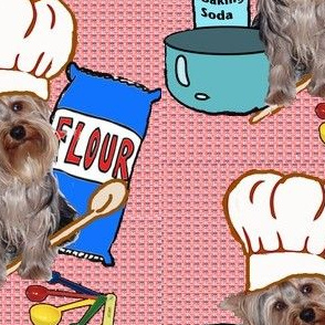 Yorkie Kitchen fabric