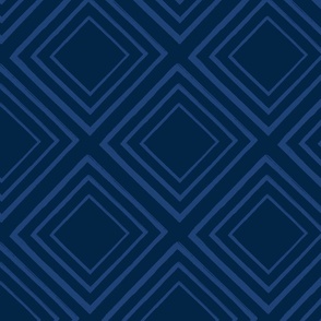 geometric diamond dark blue