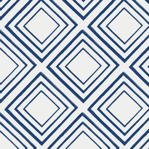 Geometric blue white