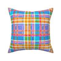 Happy Picnic Plaid in Blue, Pink, Purple and Orange