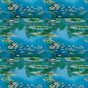 Monet water lilies seamless