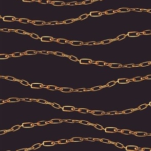 Waves Gold Chains on Black