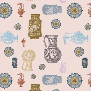 Persian Inspiration - Jugs and jars soft pink