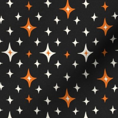 Spellbound - Retro Stars Black Orange Ivory Regular Scale