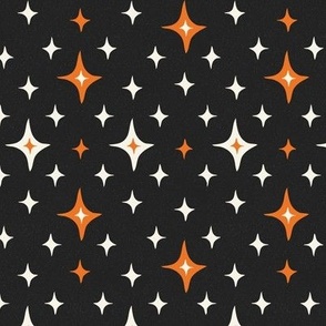 Spellbound - Retro Stars Black Orange Ivory Regular Scale