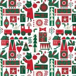 Christmas / red and green / holiday / small