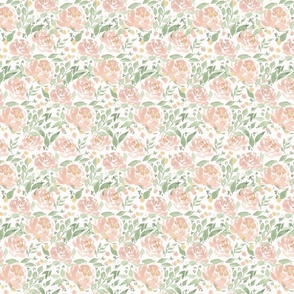 Medium Size Florals in Blush, Watercolor, 