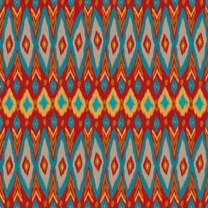 African tribal pattern red