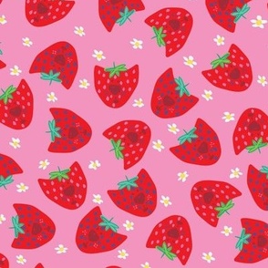 strawberry fruit faces tossed
