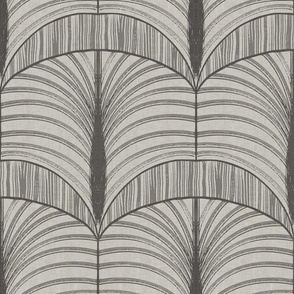 Fan 1920 Wallpaper-gray on bone (12x18 )