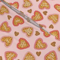 Funny Valentine Cookie Pizza - smaller scale (directional toss)
