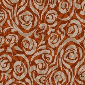 Rose Ink Work - Layers Orange Ochre