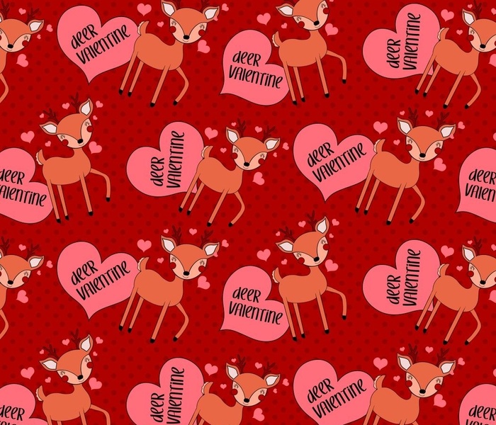 deer valentine seamless