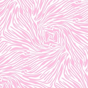 Zebra Swirls in Pink and White - 21" repeat