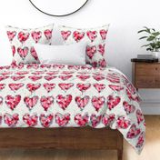 Messy Abstract Art Chaos Layered Hearts!   Large Scale for Bedding