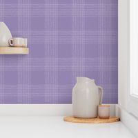 Crossover Plaid Dark: Violet Purple & Cream Linear Plaid