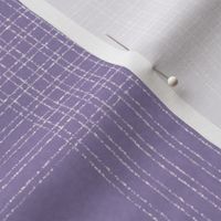 Crossover Plaid Dark: Violet Purple & Cream Linear Plaid