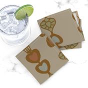 Golden Deco Hearts