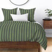 Tropical Stripes - tiare, tropical, green stripes, green dots 