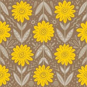 Yellow Boho Gerberas - bohemian, gerberas, yellow gerberas, yellow daisies, Gerbera daisies