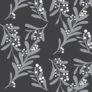 Frostberries on Shadow Grey - Large Scale