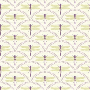 Dragonfly - Pistachio and Purple (Small Scale)
