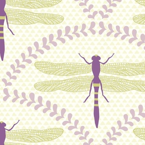 Dragonfly - Pistachio and Purple (Jumbo Scale)

