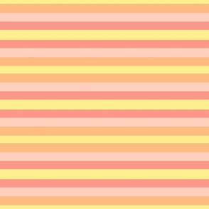  Pink, Yellow and Orange Stripes/ small scale