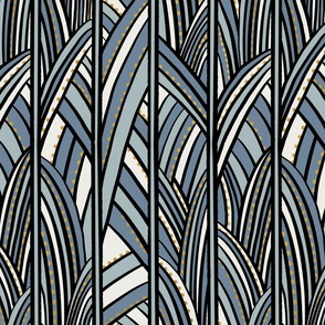 stripes and abstract lines blue gray - medium scale