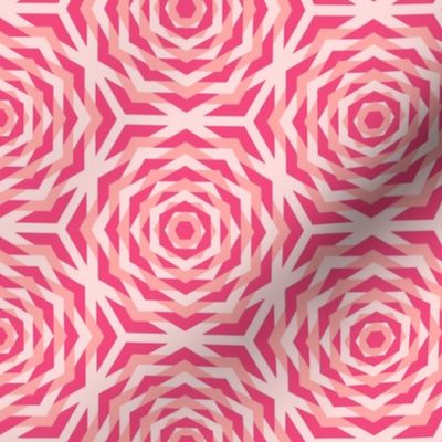 pink coral geometric roses