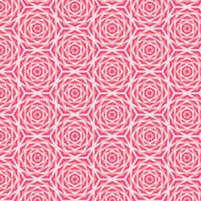 pink coral geometric roses