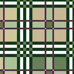 Fall Plaid - November Forest / Large