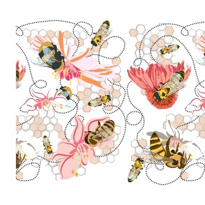 Pollinators Tea towel 