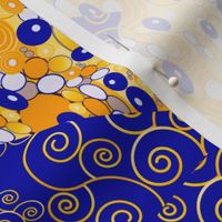 Klimt-esque zig zag cheater quilt or table cloth