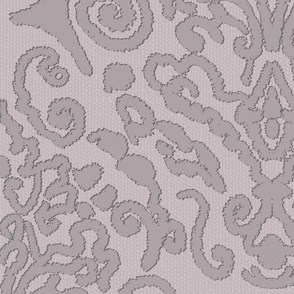 Damask design beige with a fine edge - large scale